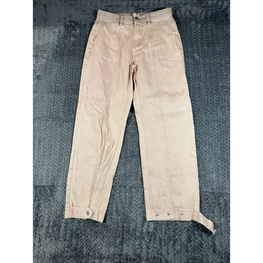 Harper Heritage Womens Pink High Waist Kick Crop Jeans Size 25 Denim Pants